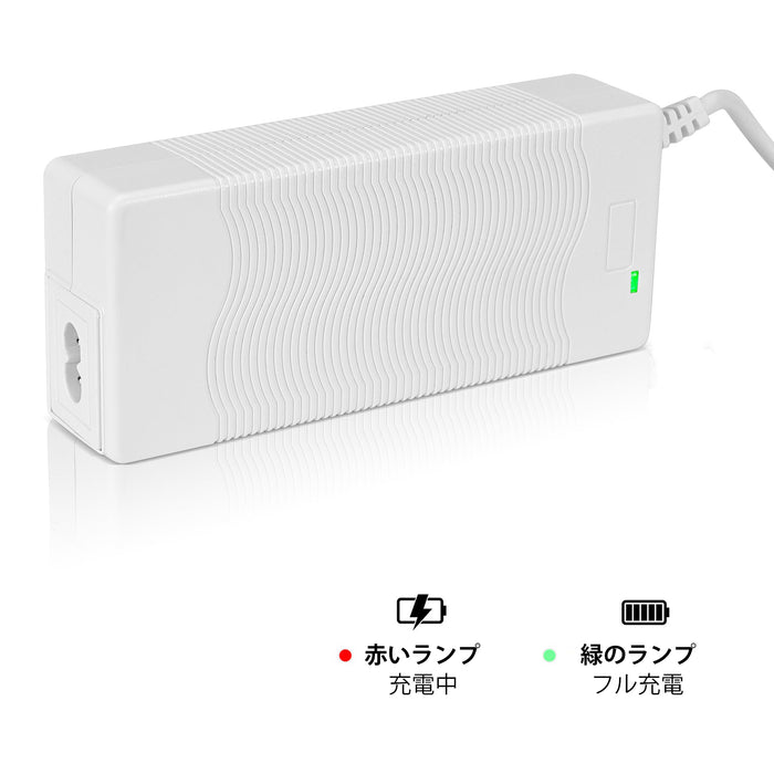 VP-1/VP-2用電源アダプターとホワイトケーブル – 電源ランプに関する注意事項