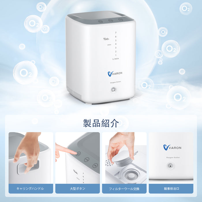家庭用酸素濃縮器 VARON VH-3、製品操作ガイド