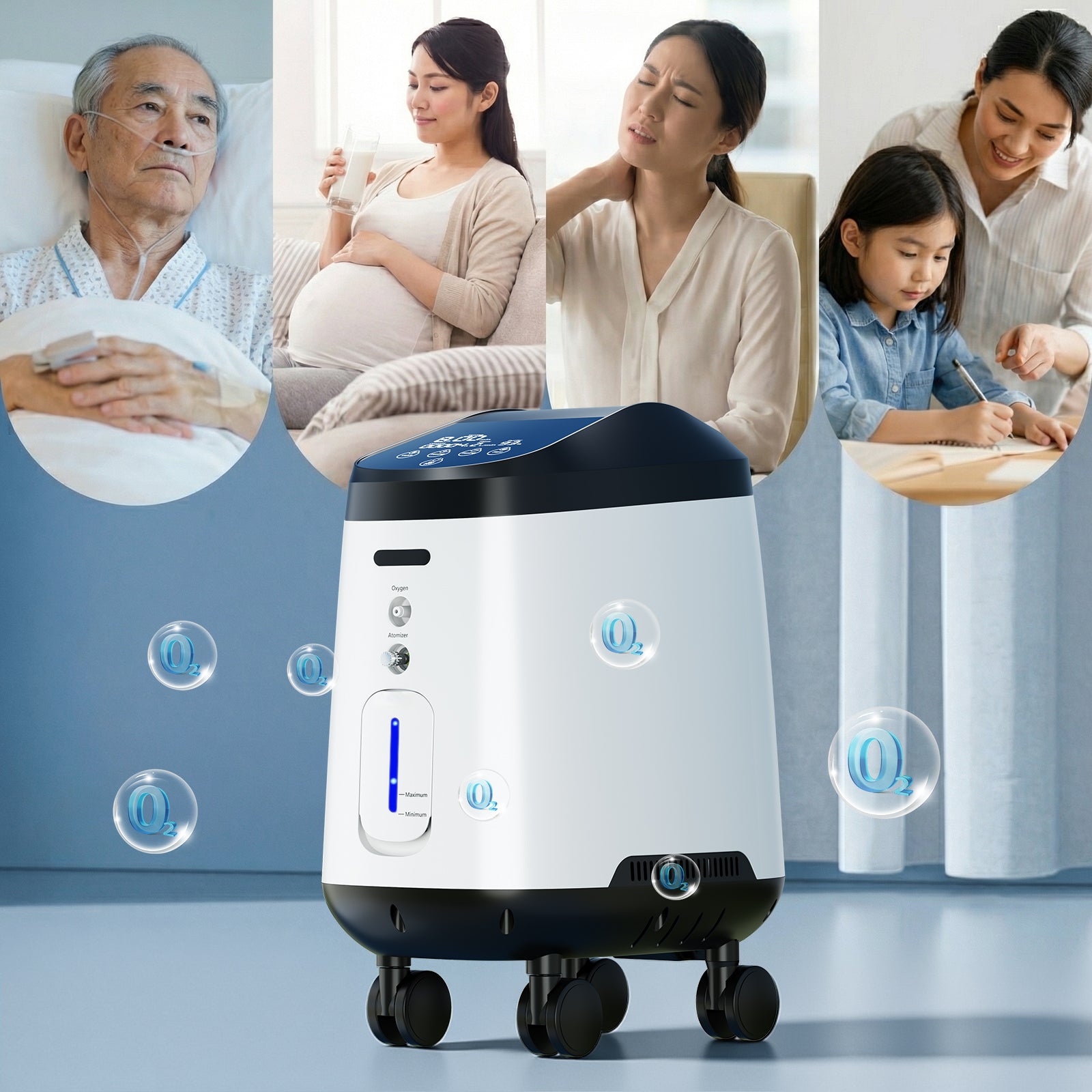 VARON VH-2 Pro ホイールエディション | 連続流量式家庭用酸素濃縮器（1～9段階調整可能）