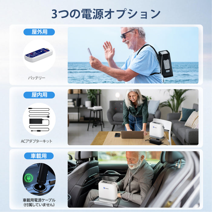 （先行販売）新型 VARON VP-8G | パルスフロー式 ポータブル酸素濃縮器 1～8段階調節
