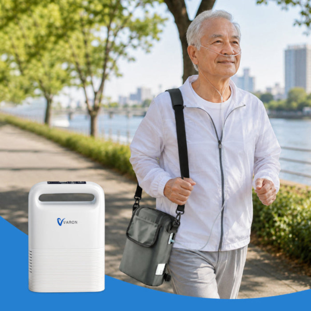 VARON 5L パルスフロー機能付きポータブル酸素濃縮器 VP-2