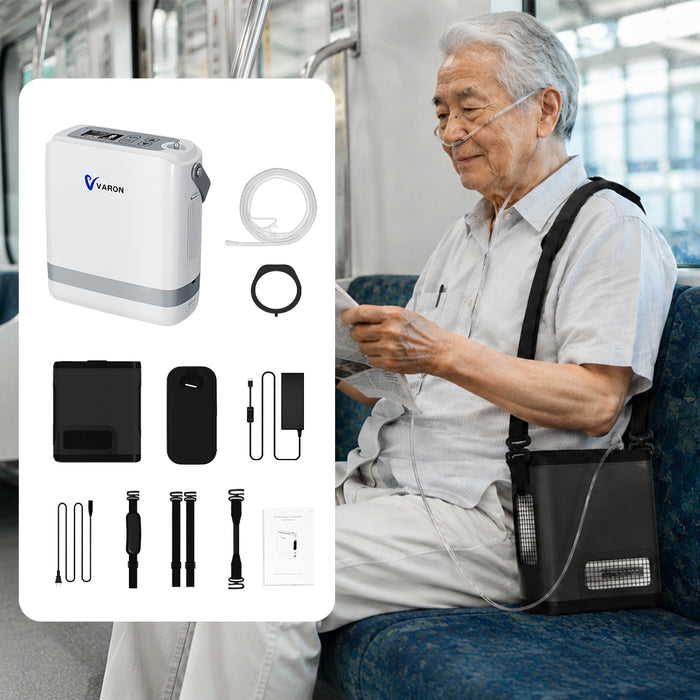 新型 VARON VP-8G | パルスフロー式 ポータブル酸素濃縮器 1～8段階調節