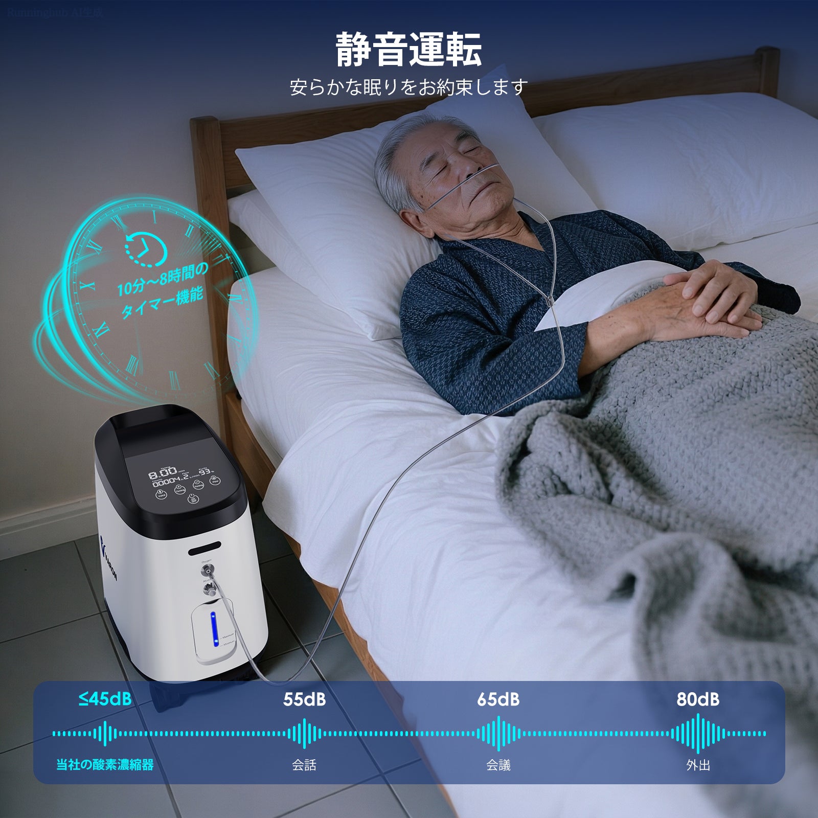 VARON VH-2 Pro ホイールエディション | 連続流量式家庭用酸素濃縮器（1～9段階調整可能）