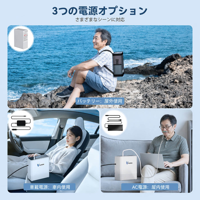 VARON 1-6L 連続フロー ポータブル酸素濃縮器 VP-6